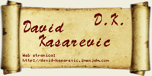 David Kašarević vizit kartica